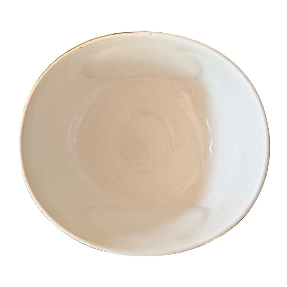 Thomas Kinkade Sleigh Ride Bowl Teleflora Gift Porcelain Gold‎ Rim Vintage